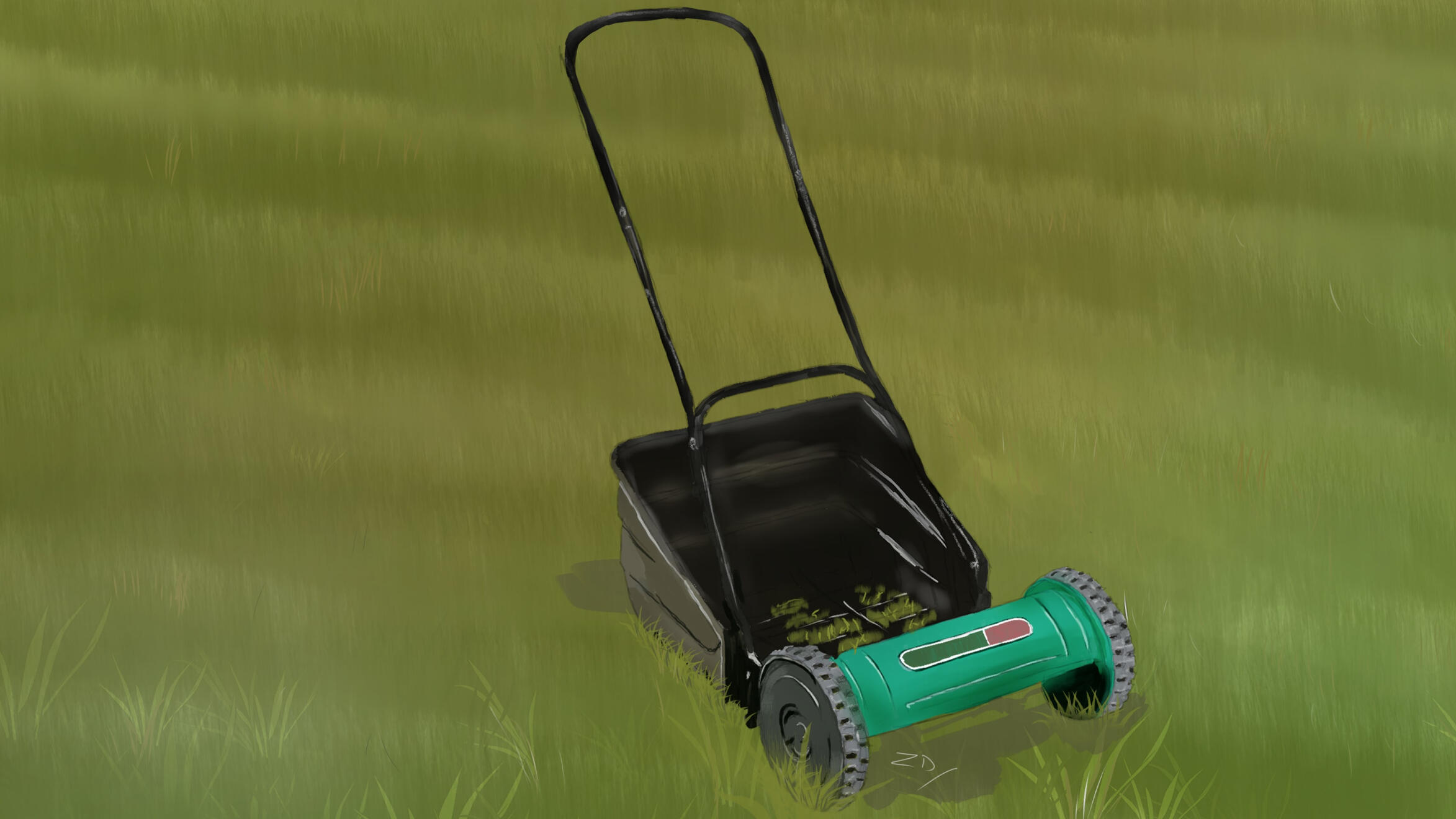 Push Lawnmower for Pannett Art Gallery's One Small Step exhibition